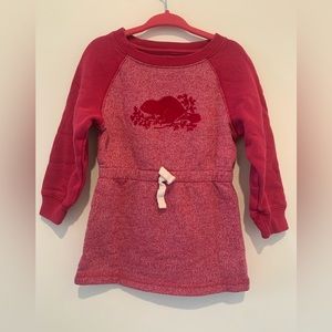 Roots girls pink long sleeve dress. Size 18-24 months